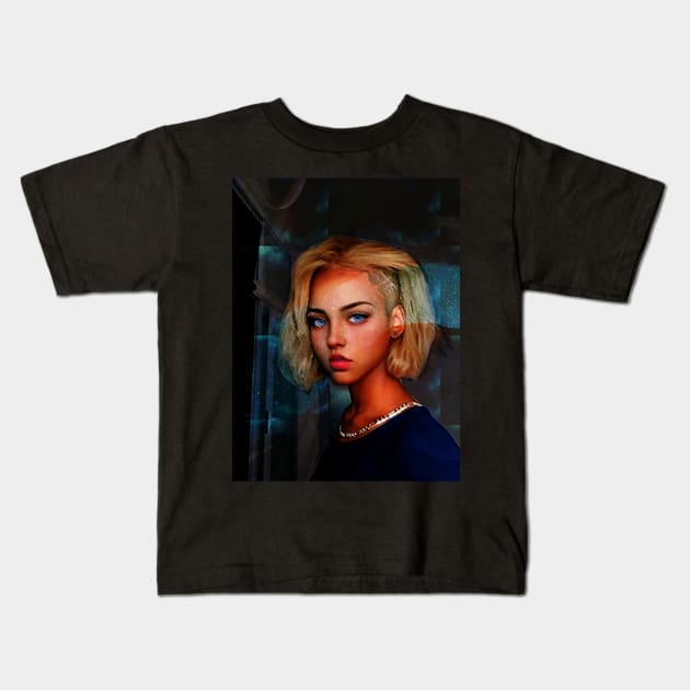 Blonde of the 90's Kids T-Shirt by Artist_Imagination